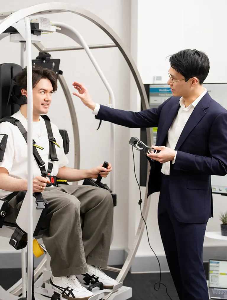 The Rotundum positioning chair at Melbourne Balance Clinic