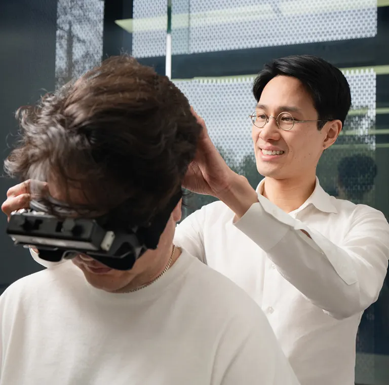 Vestibular evoked myogenic potential and video nystagmography testing equipment at Melbourne Balance Clinic